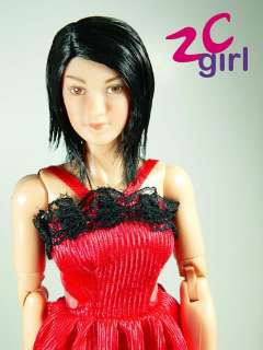 ZC Girl Head (ZCG08)   Black Short Hair  
