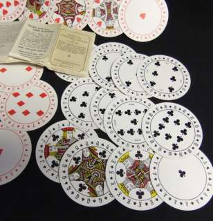   Round Playing Cards with Sims Pinochle Rules Great Coasters  