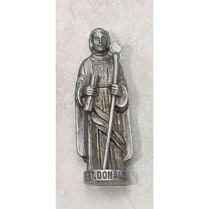   Donald 3 Patron Saint Statue Genuine Pewter Catholic Religious Gifts