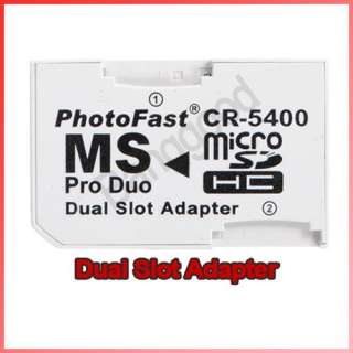 Memory Card Dual SLOT Adapter Micro SD TF to MS PRO DUO  