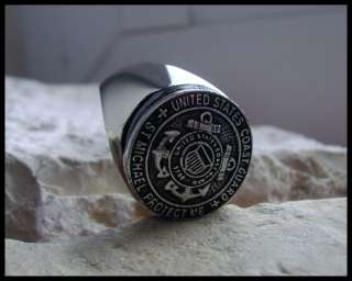 AJS © MARINE CORPS ST MICHAEL RING SURGICAL STEEL (D30)  