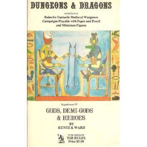  Dungeons & Dragons Supplement IV Gods Robert Kuntz Books