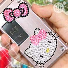 Beautiful Hello Kitty Crystal Phone Sticker Set NEW  