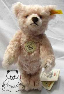 1907 Classic Teddy Bear Pink Steiff Mohair Stuffed Animal 000263 