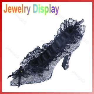   High Heel Shoe Jewelry Show Holder Ring Storage Display Stand Lace New