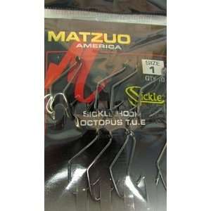  Matzuo Sickle Octopus Hook (Black Chrome, 1) Sports 