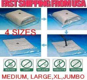 MEDIUM LARGE XL JUMBO Vacuum Storage Bag Space Saver FS  