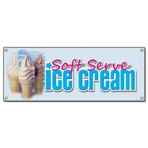  SOFT SERVE ICE CREAM BANNER SIGN shop parlor signs Patio 