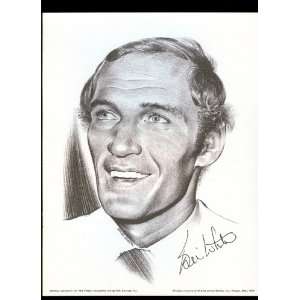  1974 Bill White Chicago Blackhawks Lithograph