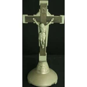   Antique French Art Deco Standing Crucifix Cross Peace: Everything Else