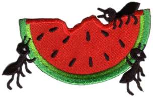 Picnic Ants & Watermelon Iron On Applique Patch 681042  