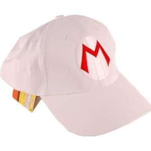  Super Mario Bros Mario Baseball Hat White: Toys & Games