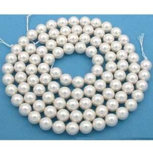    100 White Swarovski Crystal Pearl Beads Jewelry 8mm