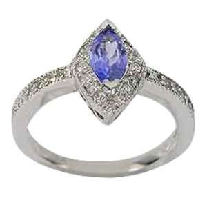  Platinum Tanzanite Diamond Ring   8.5 DaCarli Jewelry