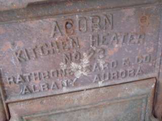   Vintage Acorn Kitchen Heater No. 23 Wood Burning Stove Cooking Oven