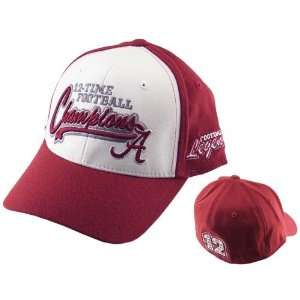 Top of the World Alabama Crimson Tide White & Crimson Legends 1Fit Hat 