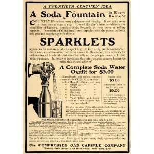  1901 Vintage Ad Soda Fountain Seltzer Water Carbonated 