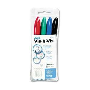  Expo Vis A Vis Wet Erase Markers, 4 Colored Markers (16074 