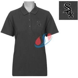  Chicago White Sox MLB Classic Womens Polo Shirt (Black 