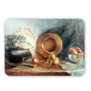  Brass Plate with Fruit and Black Wooden Bowl   Mouse Mat 